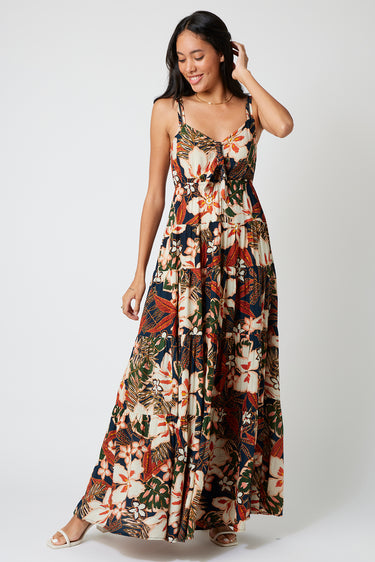 Patrons of Peace | Ocean Mosaic Print Bohemian Maxi Dress Large / AH Midnight Patrons of Peace | Ocean Mosaic Print Bohemian Maxi Dress Large / AH Midnight